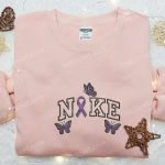 Stylish Ribbon and Butterflies x Nike Embroidered Shirt Sweatshirt & Hoodie – Customized Nike Inspired Designs