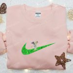 Rick and Morty x Swoosh Cartoon Embroidered Shirt – Nike Inspired Sweatshirt & Custom Hoodie