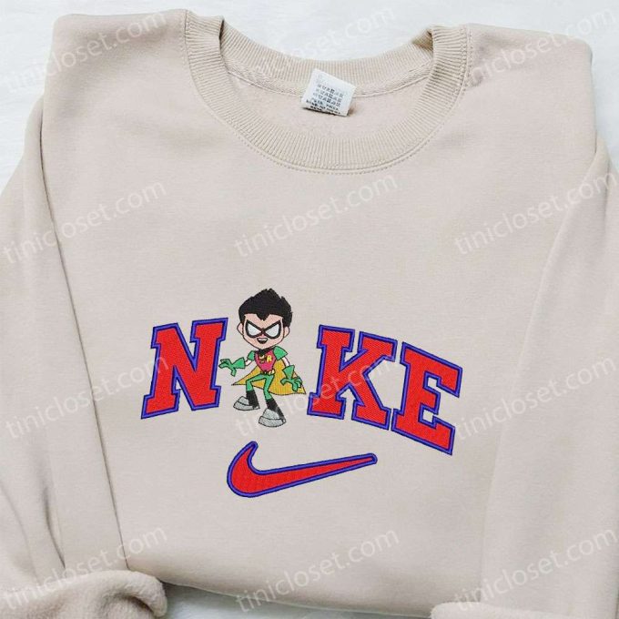 Teen Titans Go Sweatshirt & T-Shirt: Robin x Nike Cartoon Embroidered Perfect Family Gift Ideas