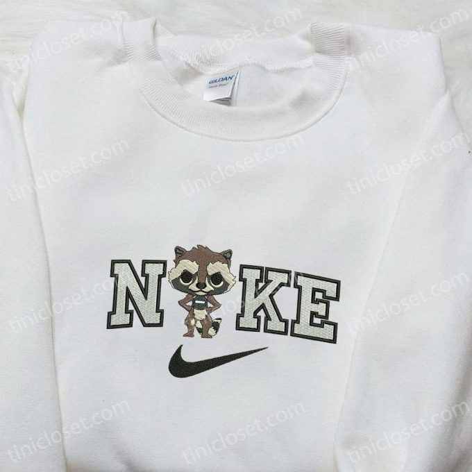 Rocket Racoon x Nike Movie Embroidered Sweatshirt Marvel Universe Custom Hoodie