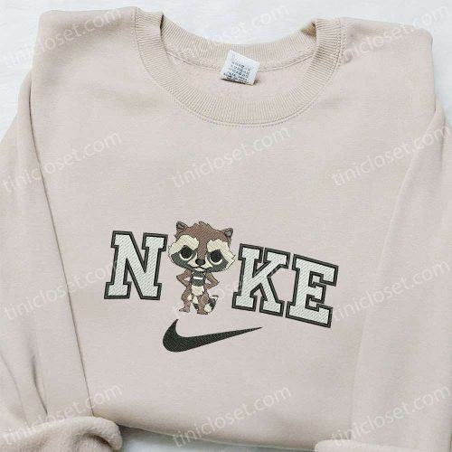 Rocket Racoon x Nike Movie Embroidered Sweatshirt Marvel Universe Custom Hoodie