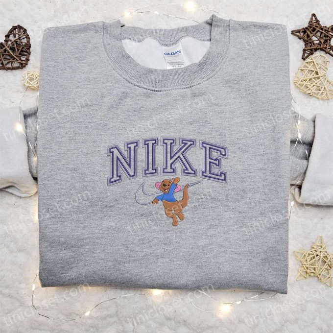 Disney Characters Embroidered Sweatshirt Roo x Nike Cartoon Shirt Nike Inspired Hoodie