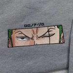 Roronoa Zoro One Piece Embroidered Shirt & Sweatshirt: Anime Gifts for Fans