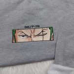 Roronoa Zoro One Piece Embroidered Shirt & Sweatshirt: Anime Gifts for Fans