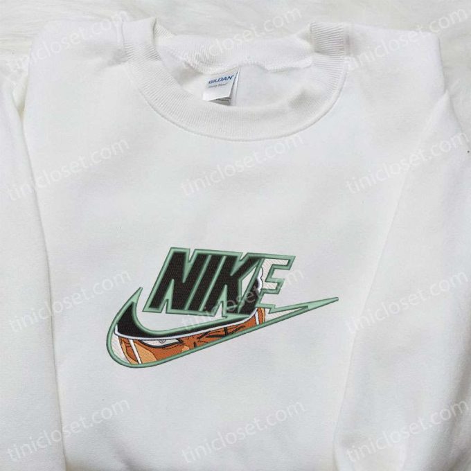 Roronoa Zoro x Nike Anime Embroidered Sweatshirt: Best One Piece Gift for Family – Birthday Ideas