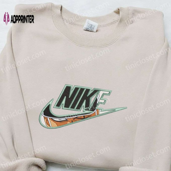 Roronoa Zoro x Nike Anime Embroidered Sweatshirt: Best One Piece Gift for Family – Birthday Ideas