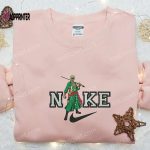 Anime Embroidered Sweatshirt: Roronoa Zoro x Nike & One Piece Nike Inspired Hoodie