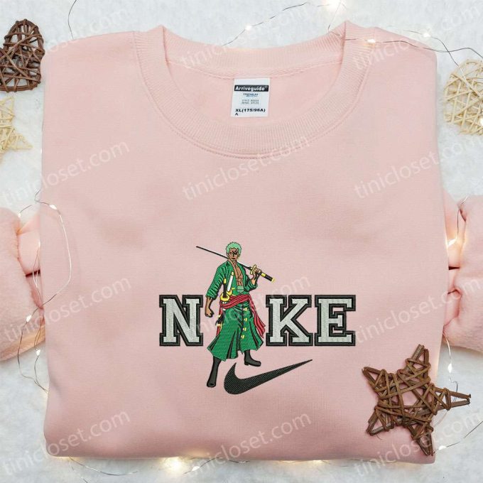 Roronoa Zoro x Nike Anime Sweatshirt: One Piece Embroidered Hoodie