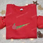 Nike Inspired Rose Flower x Swoosh Embroidered Sweatshirt – Custom Hoodie