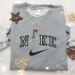 Rose x Nike Embroidered Sweatshirt – Flower Shirt Nike Inspired Embroidery