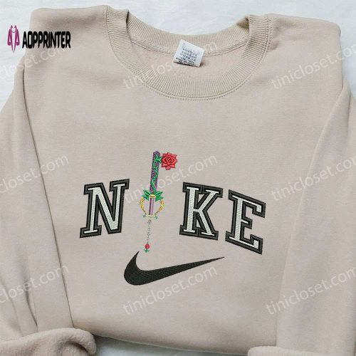 Rose x Nike Embroidered Sweatshirt – Flower Shirt Nike Inspired Embroidery