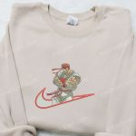 Ryu x Swoosh Game & Street Fighter Embroidered Sweatshirt Nike Inspired Hoodie