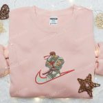 Ryu x Swoosh Game & Street Fighter Embroidered Sweatshirt Nike Inspired Hoodie