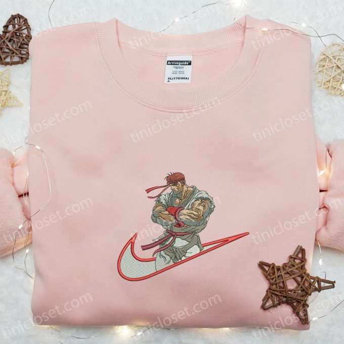 Ryu x Swoosh Game Embroidered Sweatshirt: Street Fighter-Inspired Nike Hoodie