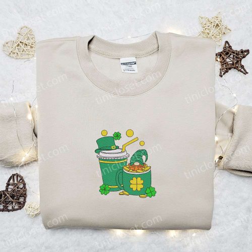 Saint Patrick s Coffee Drinks Embroidered Shirt & Hoodie – Best Holiday Gift Ideas