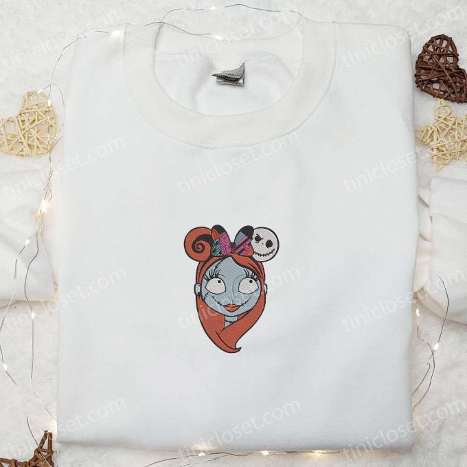 Spooky Sally Embroidered Shirt – Nightmare Before Christmas Characters – Cool Halloween Tee