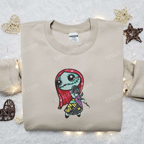 Sally Ragdoll Embroidered Sweatshirt: Nightmare Before Christmas Halloween Hoodie – Best Gift Ideas