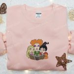 Disney Halloween Embroidered Hoodie: Sanderson Sisters Sweatshirt Best Family Halloween Gift