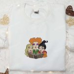 Disney Halloween Embroidered Hoodie: Sanderson Sisters Sweatshirt Best Family Halloween Gift