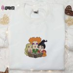 Sanderson Sisters Embroidered Sweatshirt: Disney Halloween Hoodie Best Family Halloween Gift