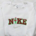 Santa Claus Grinch x Nike Embroidered Shirt: The Best Christmas Gift for Grinch Lovers