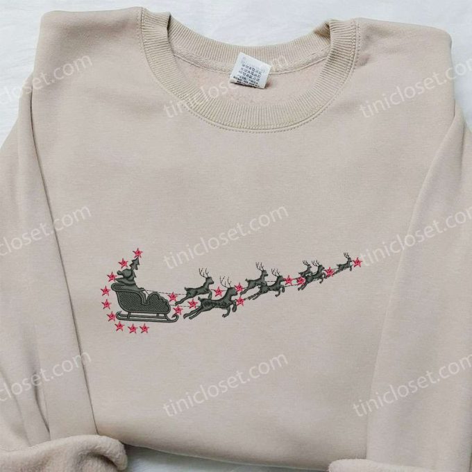 Santa Claus x Nike Swoosh Embroidered Sweatshirt – Best Christmas Gift Idea Nike Inspired Shirt