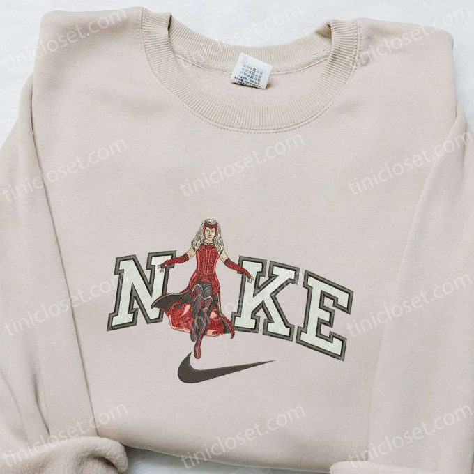 Marvel Scarlet Witch x Nike Movie Embroidered Shirt Sweatshirt & Hoodie – Custom Marvel Universe Embroidery