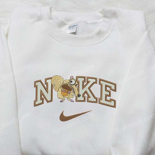 Scrat x Nike Embroidered Sweatshirt: Ice Age Disney Inspired Shirt