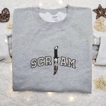 Scream Ghost Face Knife Embroidered Shirt – Best Halloween Gift for Horror Lovers