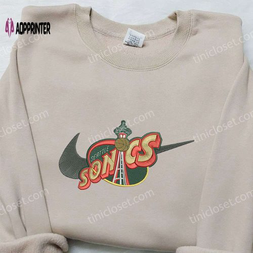 Seattle Supersonics x Nike Embroidered Sweatshirt – NBA Sport Team Shirt