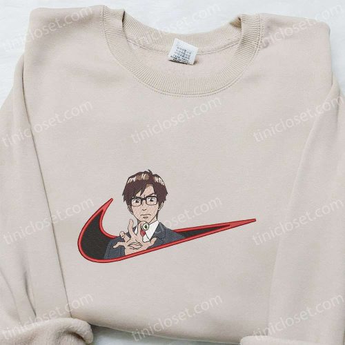 Shinichi Izumi x Nike Swoosh Anime Embroidered Hoodie & Shirts: Kiseijuu & Nike Inspired Apparel