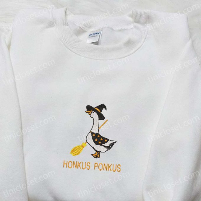 Silly Goose Honkus Ponkus Embroidered Shirt – Animal & Halloween Design