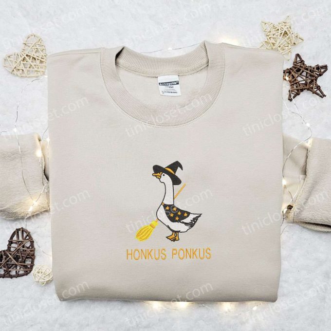 Silly Goose Honkus Ponkus Embroidered Shirt – Animal & Halloween Design