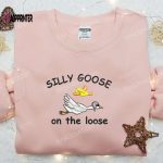 Silly Goose on the Loose: Animal Embroidered Shirt Cute & Engaging