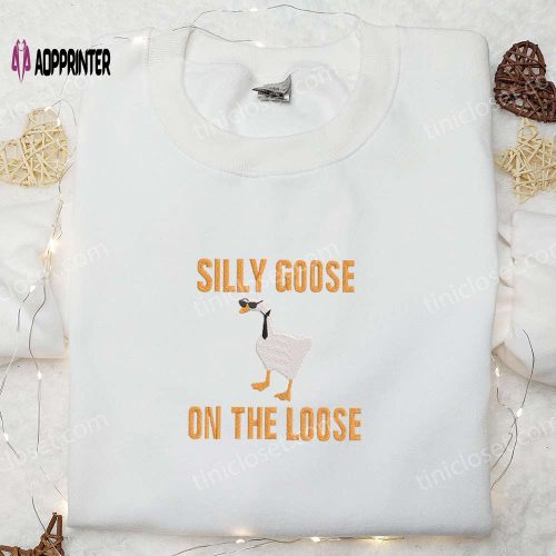 Silly Goose University Est 1910 Embroidered Shirt – Animal & Funny Designs