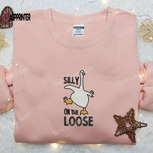 Quirky Animal Embroidered Shirt: Swim in Style with Silly Goose & Funny Designs!