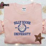 Silly Goose University Embroidered Shirt – Animal & Cute Design