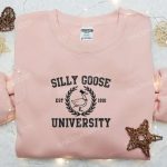 Silly Goose University Est 1910 Embroidered Shirt – Animal & Funny Designs