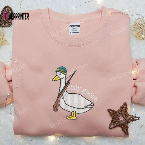 Silly Goose on the Loose Embroidered Shirt – Animal & Cute Design