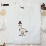 Silly Goose with Hat Embroidered Shirt – Animal & Funny Embroidery