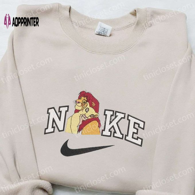 Simba and Nala x Nike Embroidered Sweatshirt & T-shirt: Best Disney Characters Gift Ideas for Family