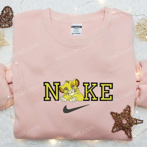 Simba x Nike Cartoon Embroidered Shirt – Nike Inspired Best Family Gift