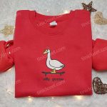 Skateboarding Silly Goose & Animal Embroidered Shirts: Cute and Trendy Designs