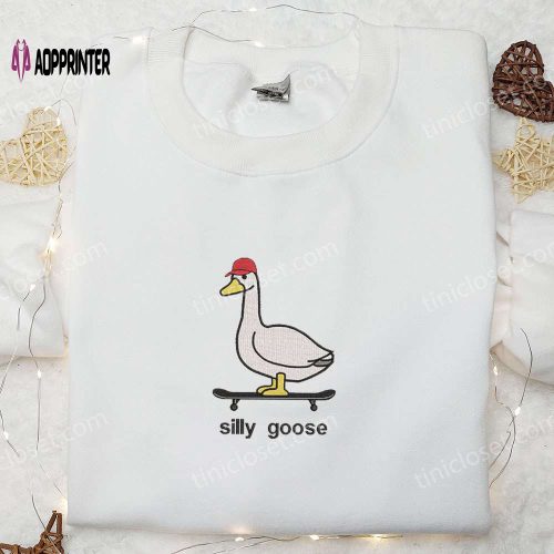 Silly Goose on the Loose Embroidered Shirt: Best Animal Birthday Gift!