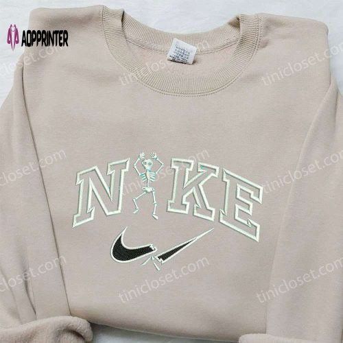 Nike Embroidered Snake Skeleton Sweatshirt: Animal Inspired Shirt