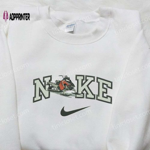 Snoopy Christmas x Nike Embroidered Sweatshirt: Peanuts Cartoon & Nike Inspired Shirt