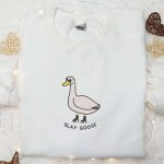 Slay Goose Embroidered Shirt – Animal & Funny Design for Ultimate Style