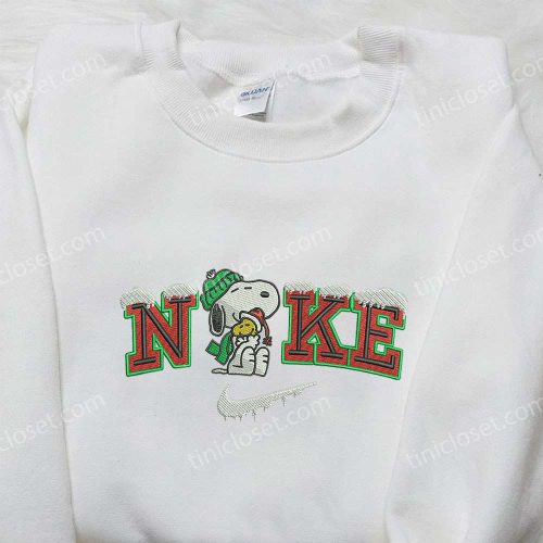 Snoopy & Woodstock x Nike Embroidered Sweatshirt: Best Nike Inspired Christmas Gift