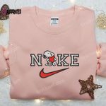 Snoopy Heart x Nike Embroidered Sweatshirt: Peanuts Cartoon Shirt Nike Inspired – Shop Now!