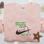 Snoopy Just Do It x Nike Embroidered Tshirt – Nike Inspired Shirt Perfect Family Gift